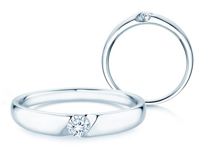 Spannring Italic Petite in Platin