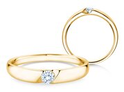 Spannring Italic Petite in 9K Gelbgold