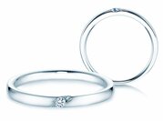 Spannring Italic in Platin 950/- mit Diamant 0,03ct