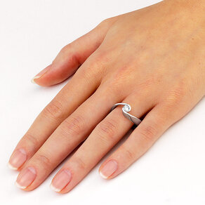 Spannring Open Eye Big in Silber
