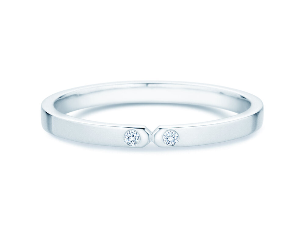 Spannring Serenity Diamond in Platin 950/- mit Diamanten 0,02ct G/SI