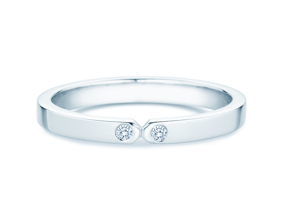Spannring Serenity Diamond in Platin 950/- mit Diamanten 0,03ct G/SI