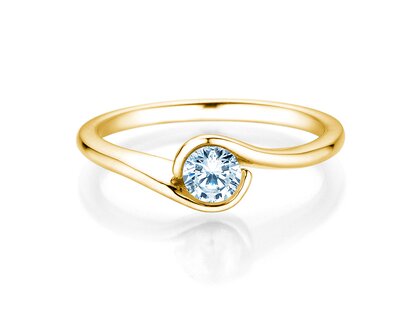 Spannring Touch in 9K Gelbgold mit Diamant 0,50ct D/IF