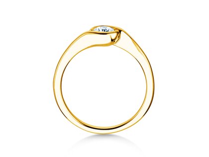 Spannring Touch in 9K Gelbgold mit Diamant 0,50ct D/IF