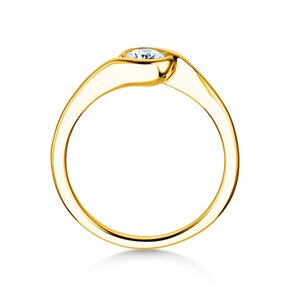 Spannring Touch in 9K Gelbgold mit Diamant 0,50ct D/IF