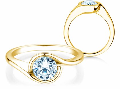 Spannring Touch in Gelbgold