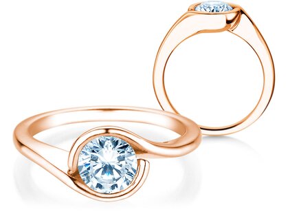 Spannring Touch in 18K Roségold mit Diamant 1,00ct G/SI