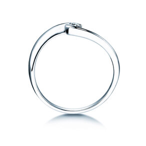 Spannring Twist Petite in 14K Weißgold mit Diamant 0,06ct G/SI