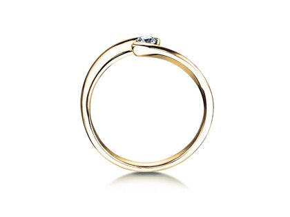 Spannring Twist Petite in Gelbgold