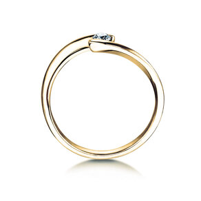 Spannring Twist Petite in Gelbgold