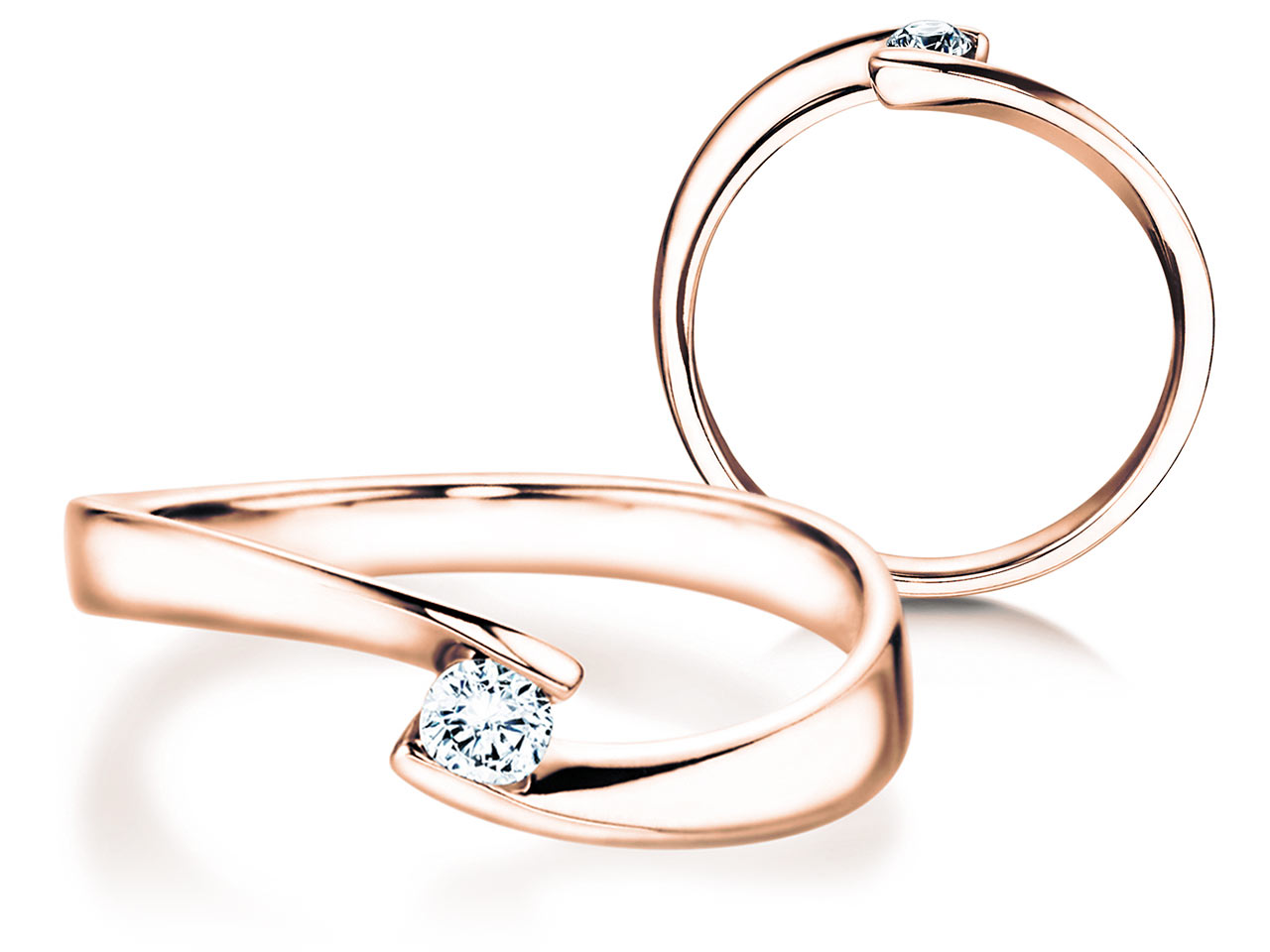 Spannring Twist Petite in Roségold