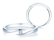 Spannring Twist in Silber 925/- mit Diamant 0,05ct G/SI