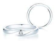 Spannring Twist in Silber 925/- mit Diamant 0,07ct G/SI