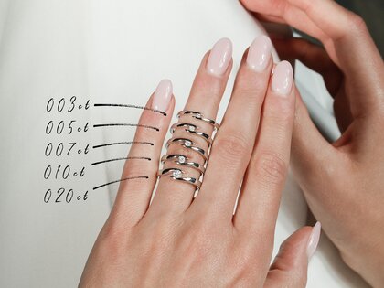 Spannring Twist in Silber 925/- mit Diamant 0,10ct G/SI