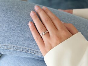 Spannring Twist in 14K Weißgold