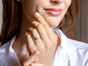 Spannring Twist in Silber 925/- mit Diamant 0,07ct G/SI