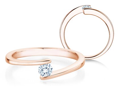 Spannring Vibe  in 18K Roségold mit Diamant 0,20ct G/SI