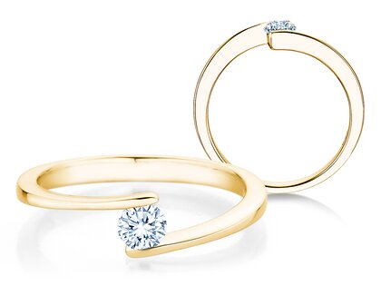 Spannring Vibe  in Gelbgold