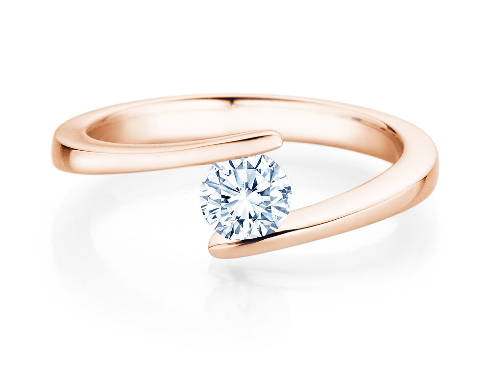 Spannring Vibe in 14K Roségold mit Diamant 0,50ct G/SI