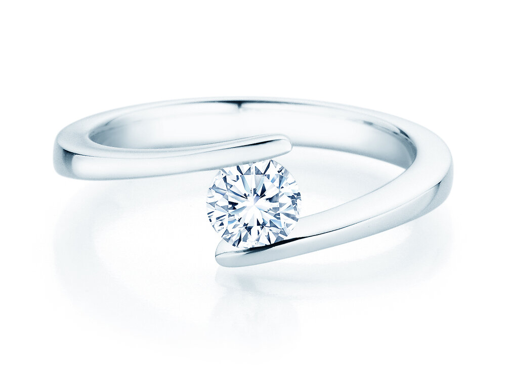 Spannring Vibe in 18K Weißgold mit Diamant 0,50ct G/SI