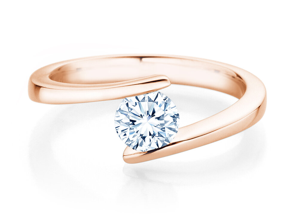 Spannring Vibe in 18K Roségold mit Diamant 0,75ct G/SI