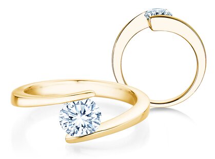 Spannring Vibe  in Gelbgold