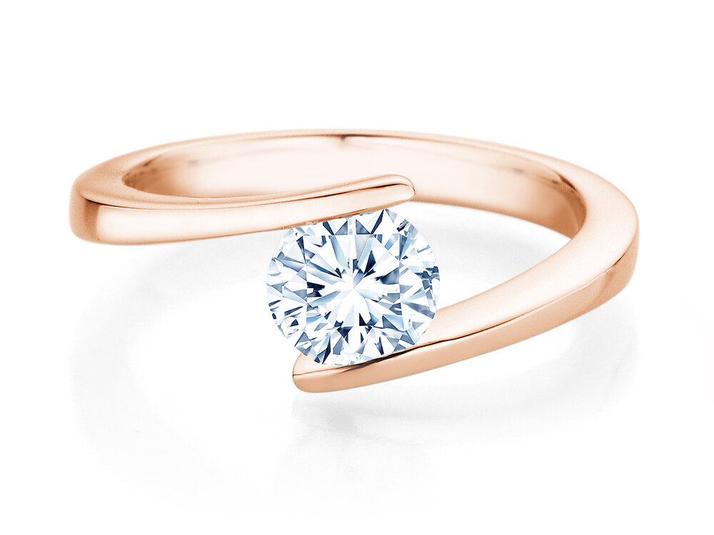 Spannring Vibe in 18K Roségold mit Diamant 1,00ct G/SI