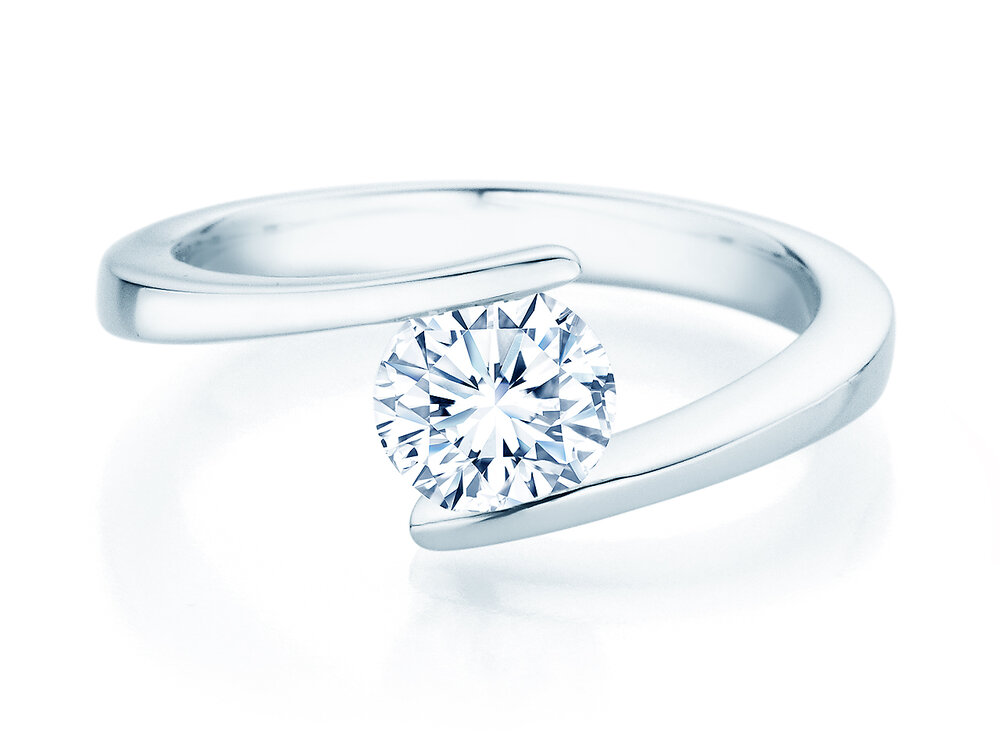 Spannring Vibe in Platin 950/- mit Diamant 1,00ct G/SI