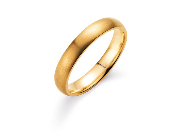 Ring Classic 4mm in 9K Gelbgold matt