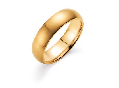 Ring Classic 6mm in 9K Gelbgold matt