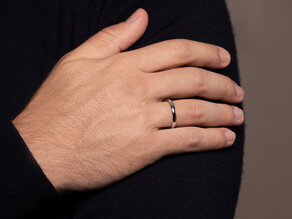Ring Classic 3mm in 14K Weißgold poliert