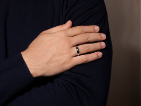 Ring Classic 5mm in 9K Weißgold matt