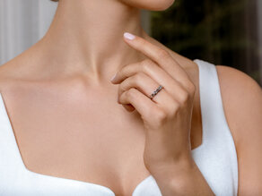 Ring Curve in Silber