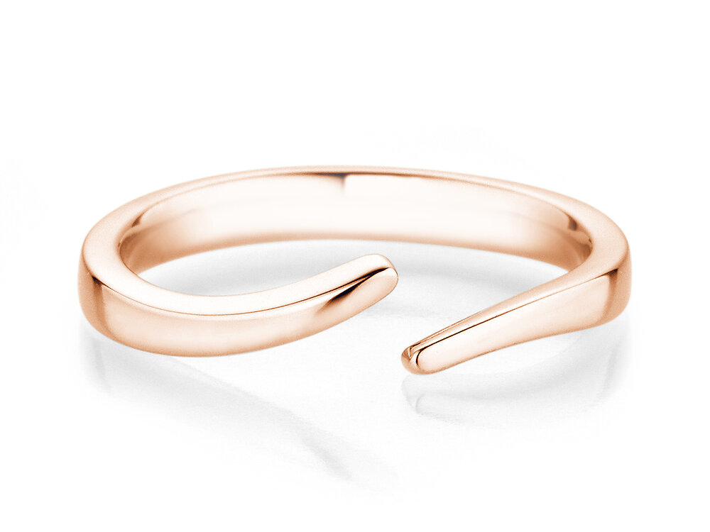 Ring Flow in 18K Roségold poliert