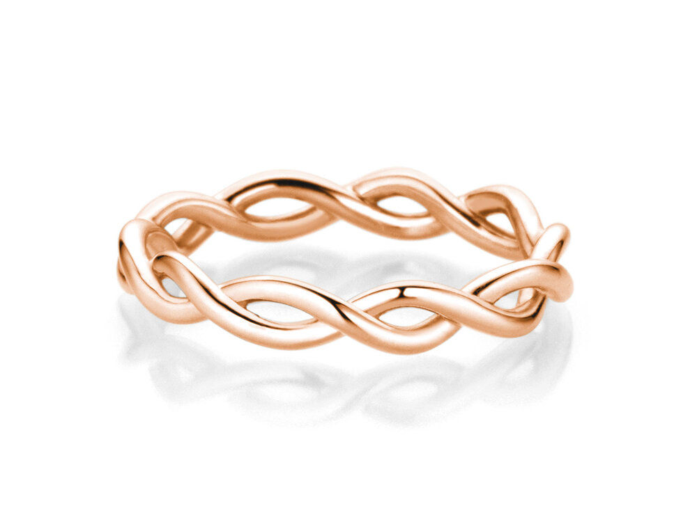 Ring Infinity Curve in 18K Roségold poliert
