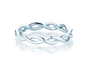 Ring Infinity Curve in Silber