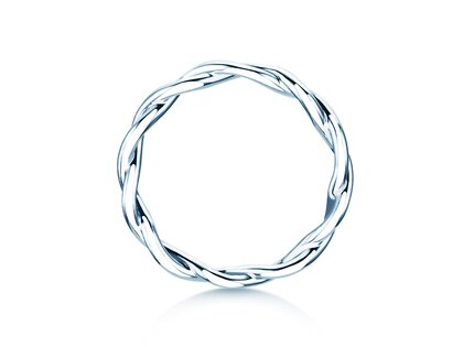 Ring Infinity Curve in Silber