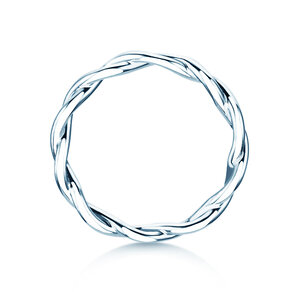 Ring Infinity Curve in Silber