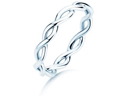 Ring Infinity Curve in Silber