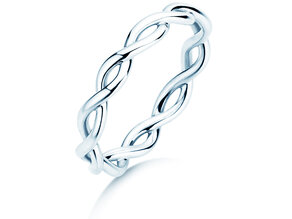 Ring Infinity Curve in Silber