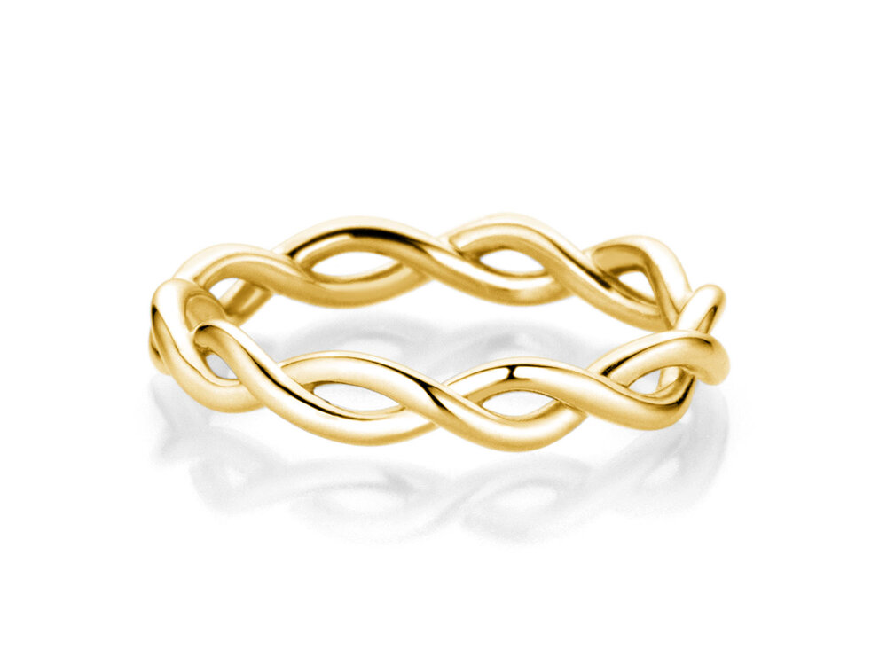 Ring Infinity Curve in 9K Gelbgold poliert