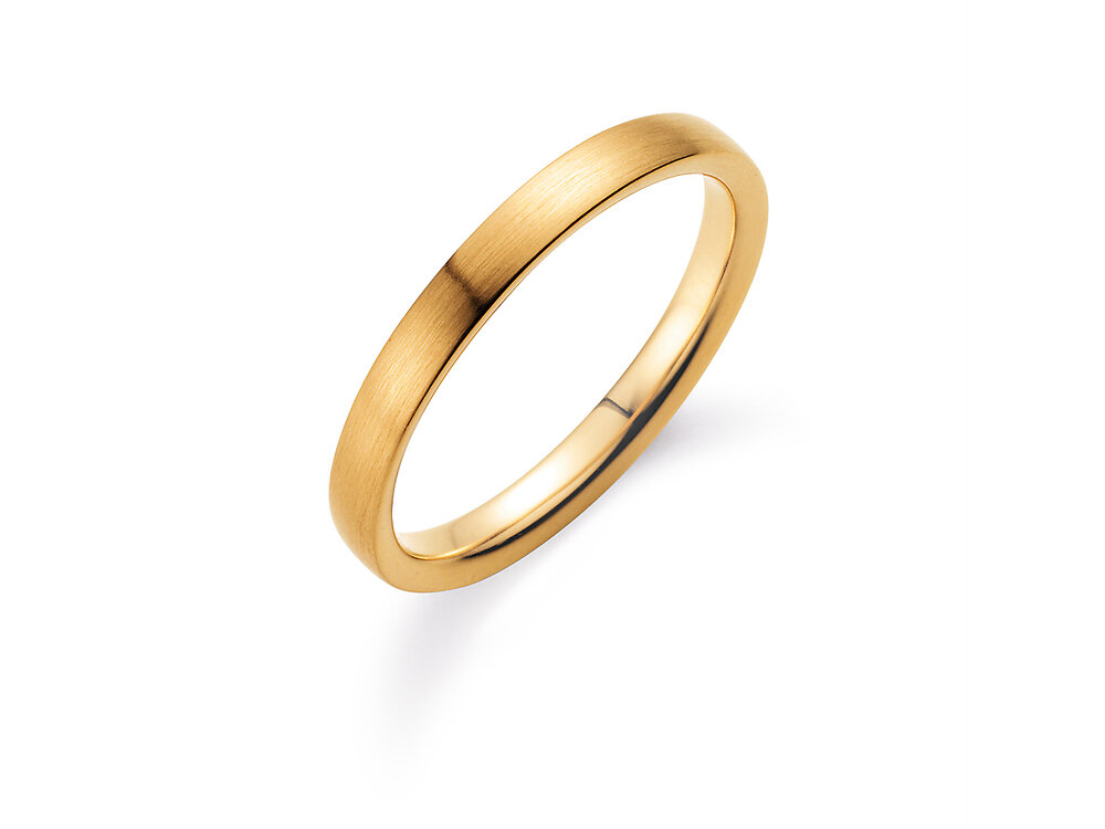 Ring Infinity 3mm in 14K Gelbgold matt