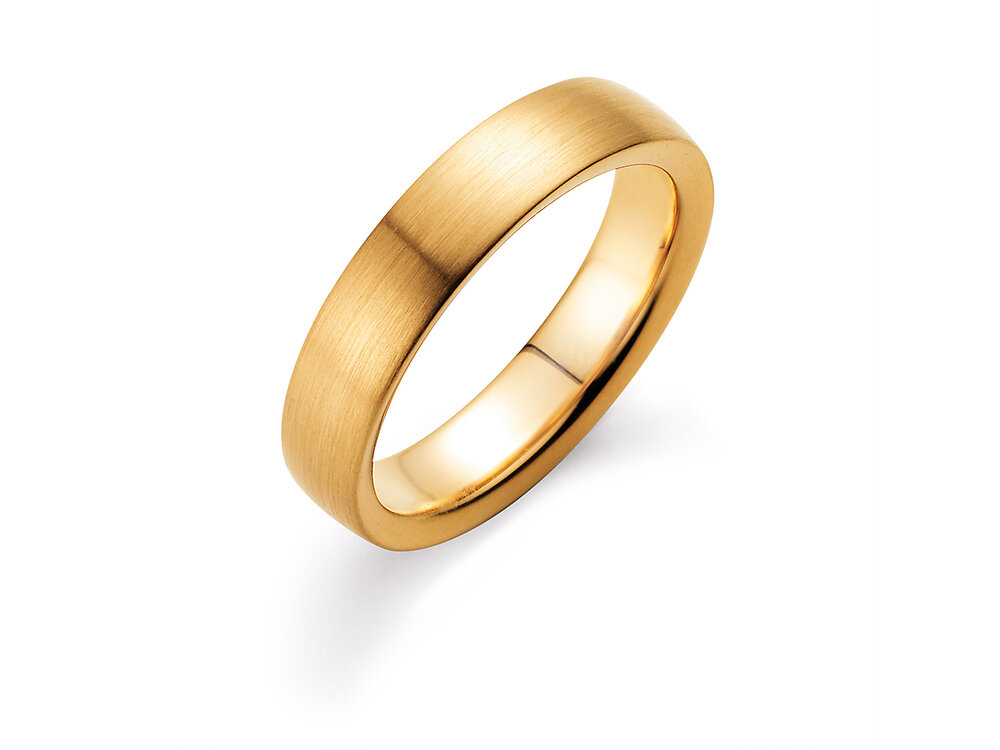 Ring Infinity 5mm in 14K Gelbgold matt