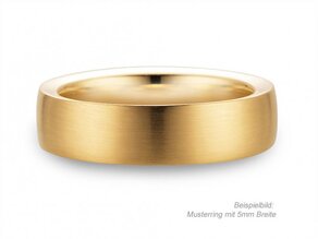 Ring Infinity 5mm in 9K Gelbgold matt