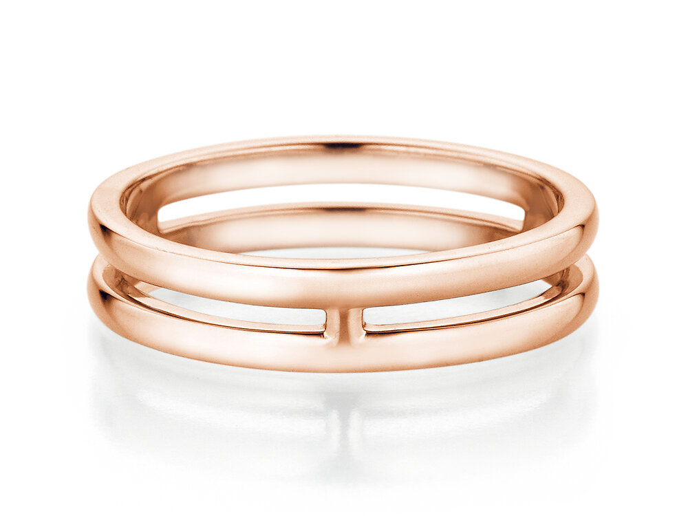 Ring Link in 18K Roségold poliert