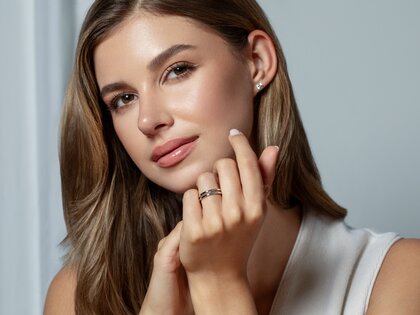 Ring Link in Silber