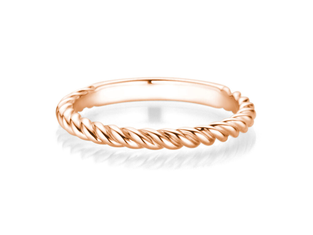 Ring Loop in 9K Roségold poliert