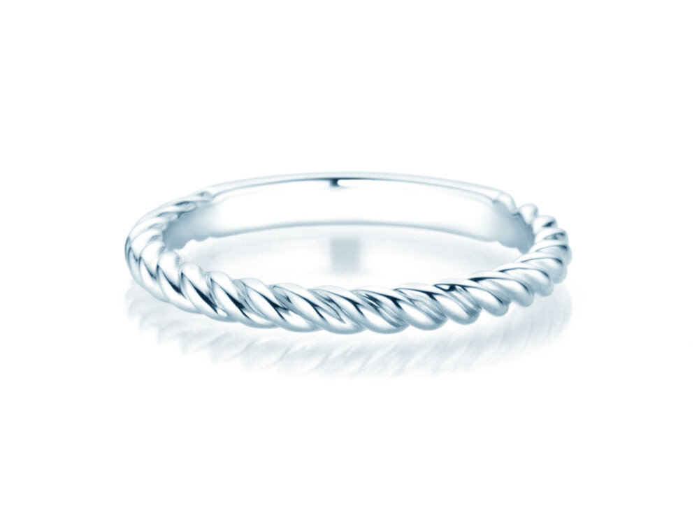 Ring Loop in 18K Weißgold poliert