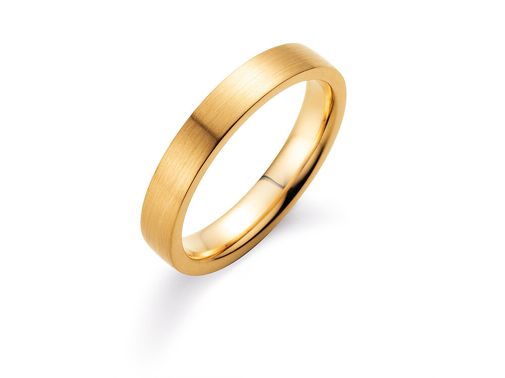 Ring Modern 3,5mm in 14K Gelbgold matt