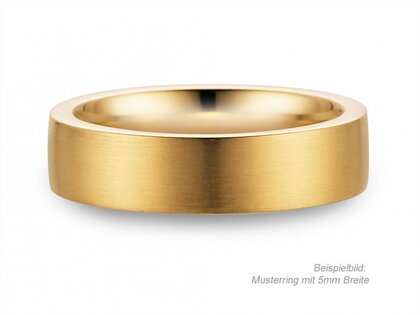 Ring Modern 4,5mm in 9K Gelbgold matt